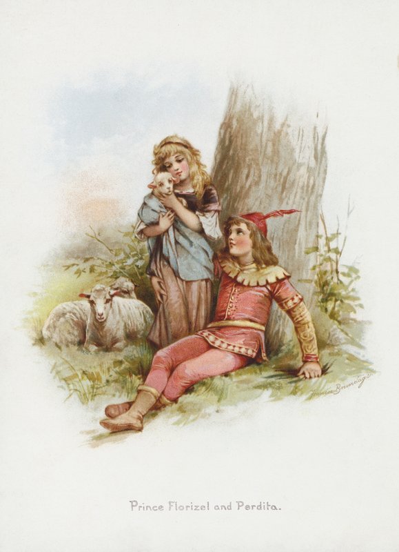 Princ Florizel a Perdita (chromolitho) od Frances Brundage