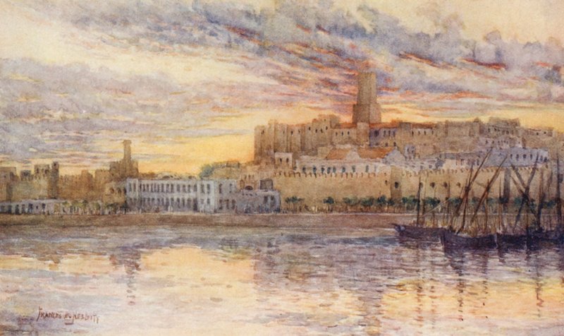 Sousse (barevná litografie) od Frances Nesbitt