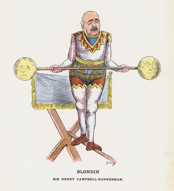Blondin, Sir Henry Campbell-Bannerman (barevné lito) od Francis Carruthers Gould