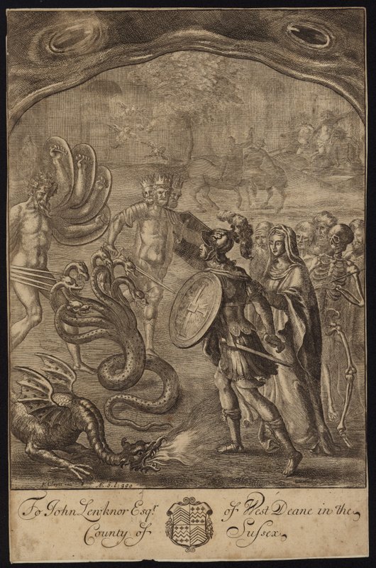 Aeneas, Sybil, Kentauři, Geryon, Briareus, Hydra, Chimaera od Francis Cleyn