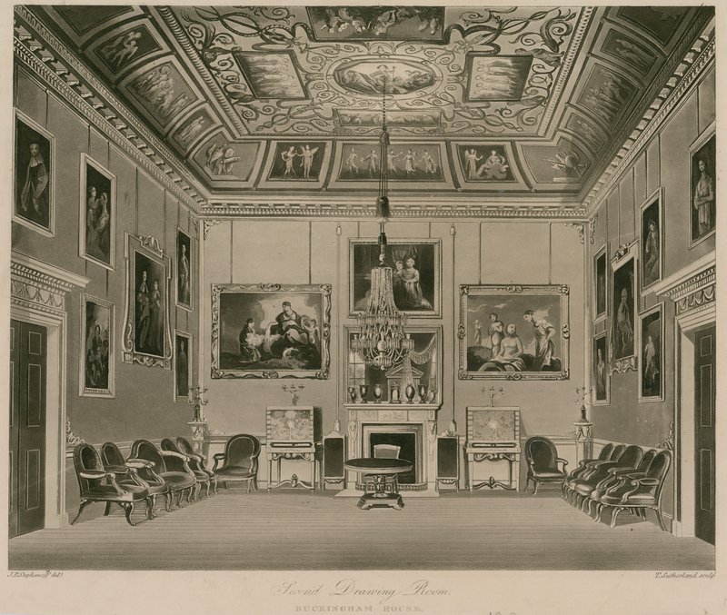 Druhý salon, Buckingham House od Francis Phillip Stephanoff