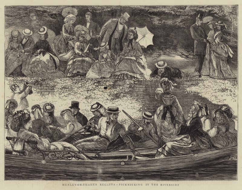 Regatta Henley-on-Thames, piknik u Riverside od Francis S. Walker