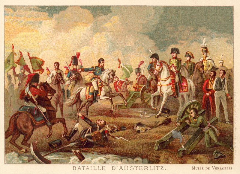 Bitva u Slavkova, 1805 (chromolitho) od Francois Pascal Simon Gerard