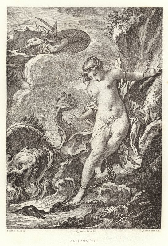 Andromede (rytina) od Francois (after) Boucher