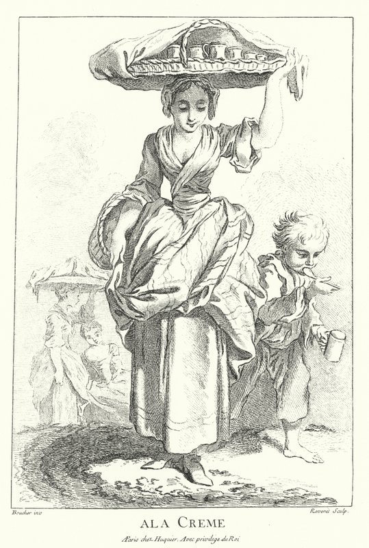 Prodejce krému (rytí) od Francois (after) Boucher