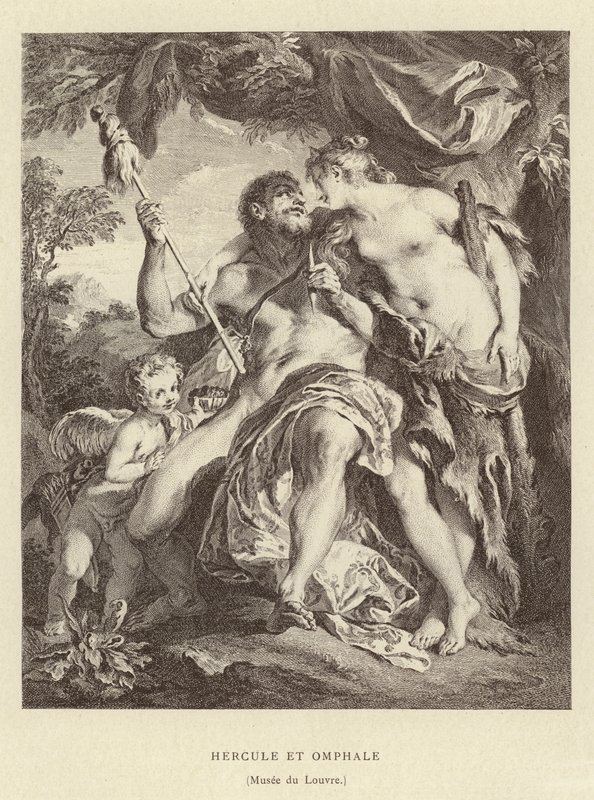 Herkules a Omphale od Francois (after) Boucher