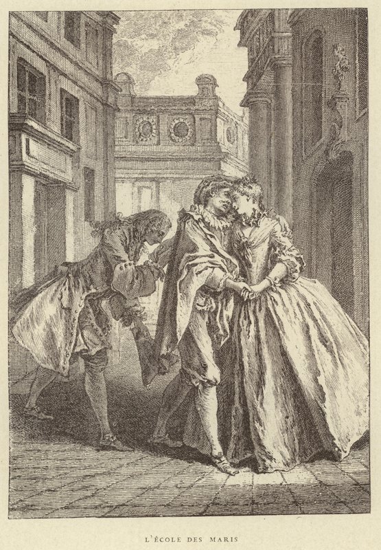 The School of Mans (rytina) od Francois (after) Boucher