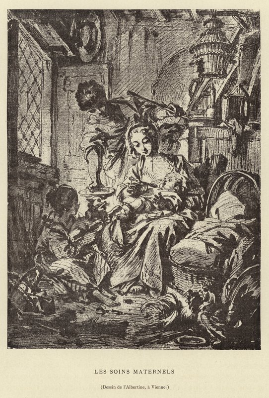 Mateřská péče od Francois (after) Boucher