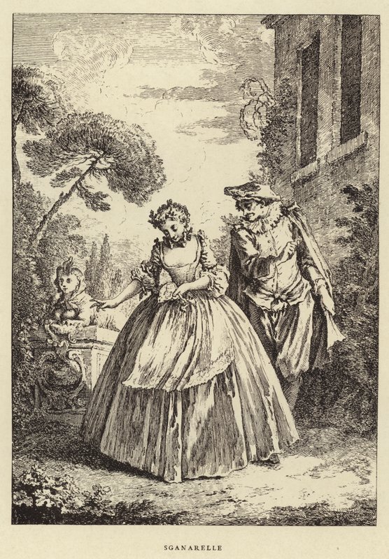 Sganarelle (rytina) od Francois (after) Boucher