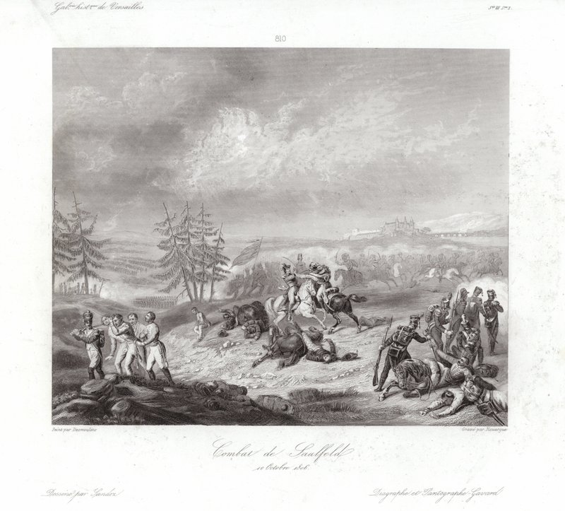 Boj de Saalfeld od Francois Augustin Desmoulins