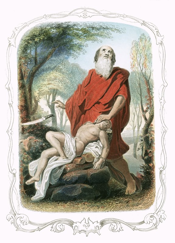 Abraham obětoval Izáka od Francois Feyen Perrin