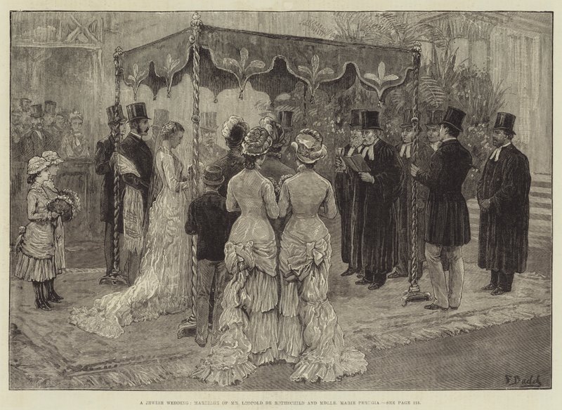 Židovská svatba, sňatek pana Leopolda de Rothschild a mademoiselle Marie Perugia od Frank Dadd