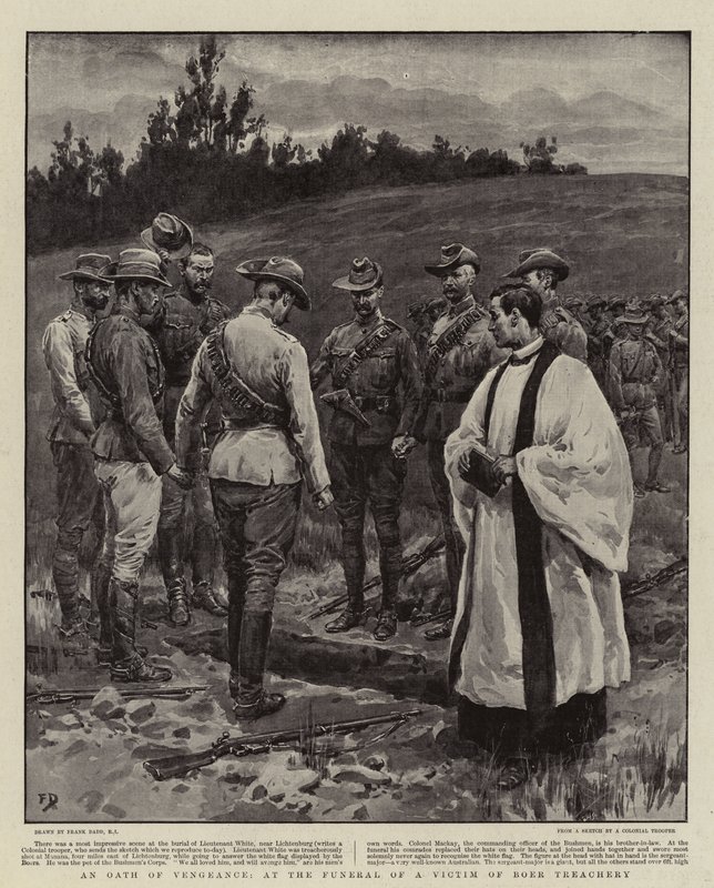 Přísaha pomsty na pohřbu oběti búrské zrady od Frank Dadd