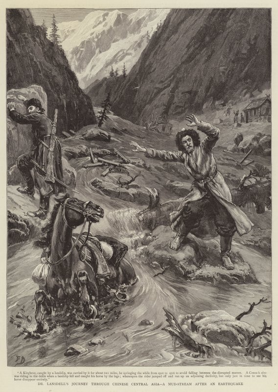 Cesta doktora Lansdella po čínské střední Asii, bahenní potok a zemětřesení od Frank Dadd