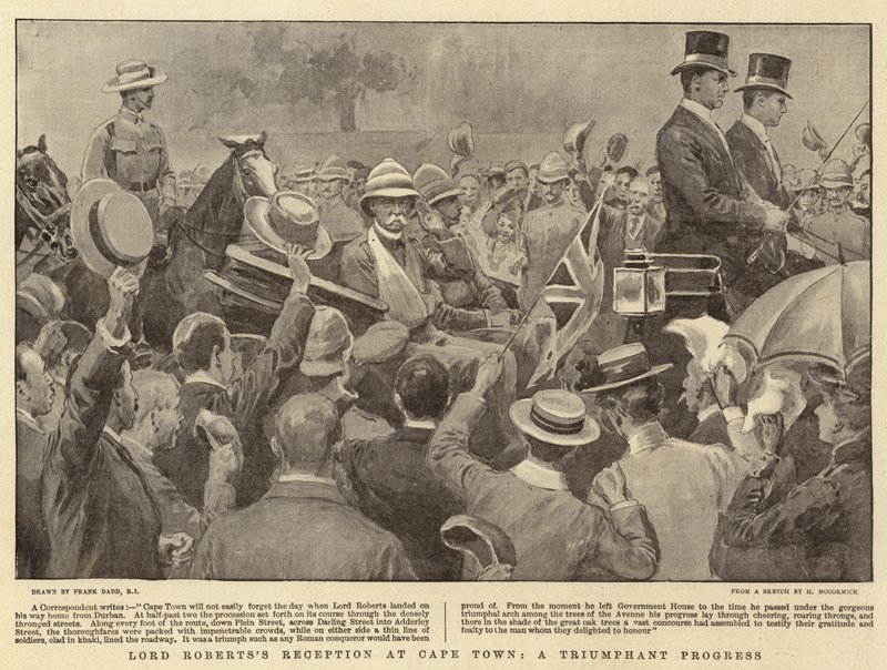 Recepce lorda Robertse v Kapském Městě, triumfální pokrok od Frank Dadd