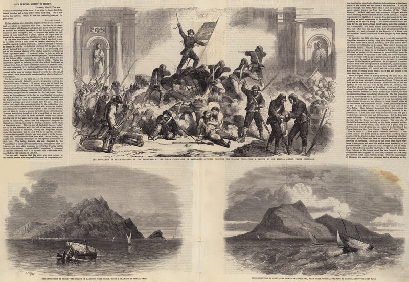 Revoluce na Sicílii od Frank Vizetelly