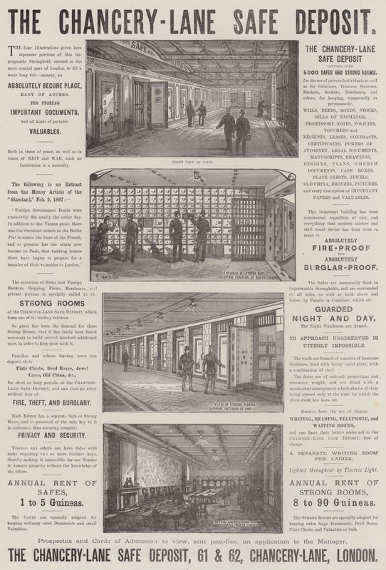 Reklama, The Chancery-Lane Safe Deposit od Frank Watkins