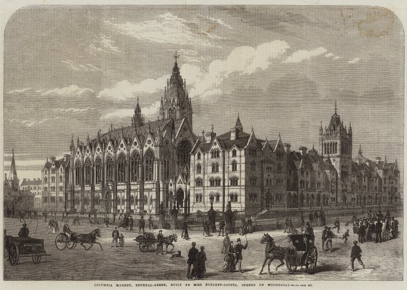Columbia Market, Bethnal-Green, postavený slečnou Burdett-Coutts, byl otevřen ve středu od Frank Watkins