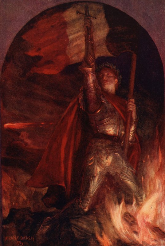 Resurgam (barevná litografie) od Frank (after) Dicksee