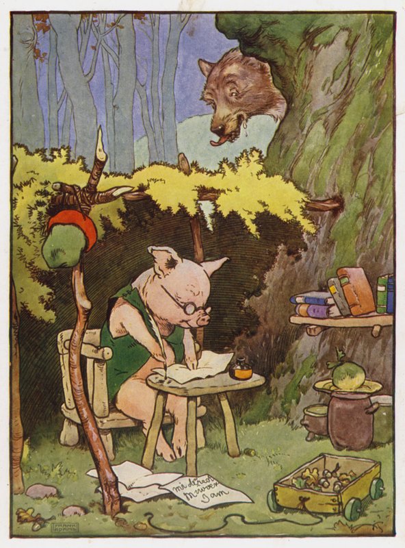 Ilustrace pro Tři malá prasátka od Frank Adams