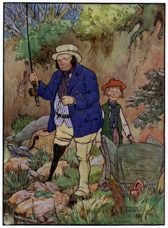Tři veselí rybáři (barevná litografie) od Frank Adams