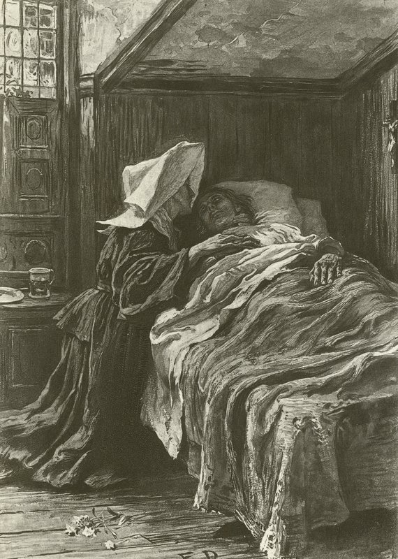 Gabriel a Evangeline (hlubotisk) od Frank Dicksee