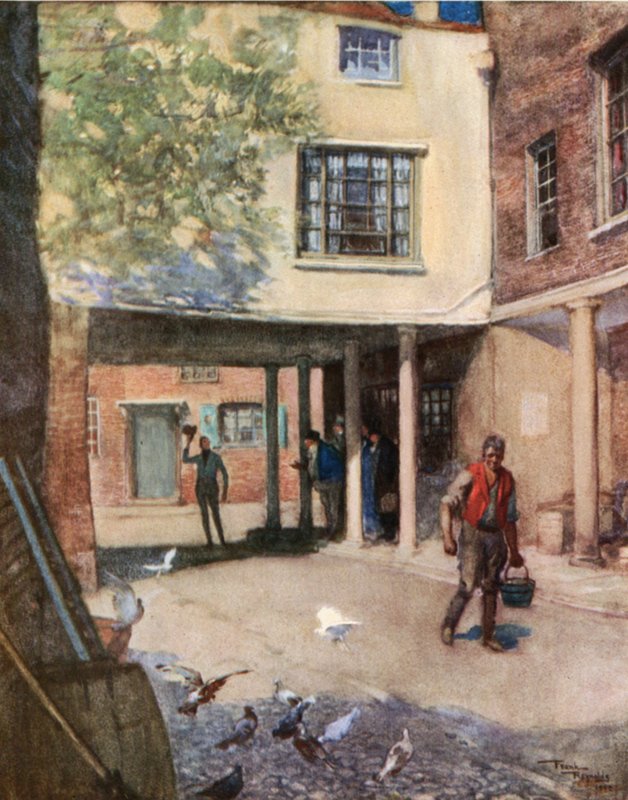 The Bull Inn, Rochester (barevná litografie) od Frank Reynolds