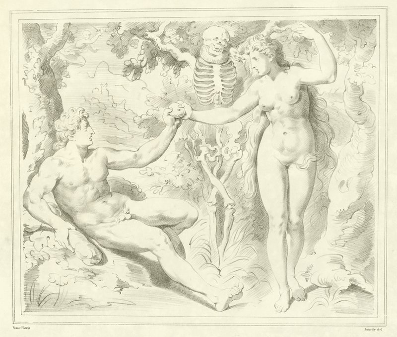 Adam a Eva od Frans Floris