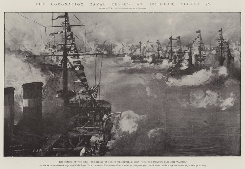 The Coronation Naval Review v Spithead, 16. srpna od Fred T. Jane