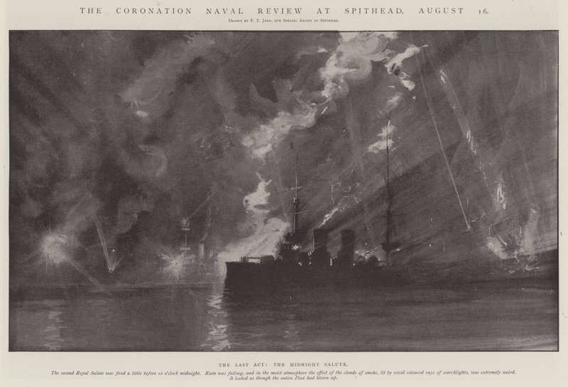The Coronation Naval Review v Spithead, 16. srpna od Fred T. Jane