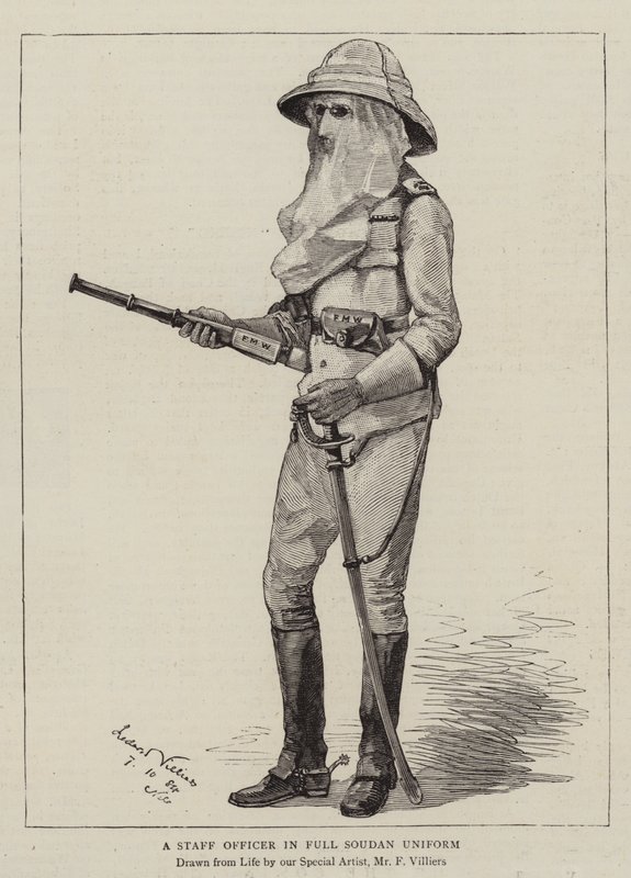 Štábní důstojník v plné súdánské uniformě od Frederic Villiers