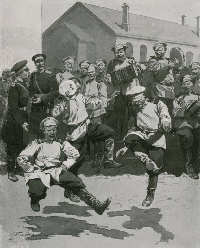 Vojáci tančící v kasárnách od Frederic de Haenen