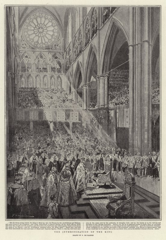 Intronizace krále od Frederic de Haenen