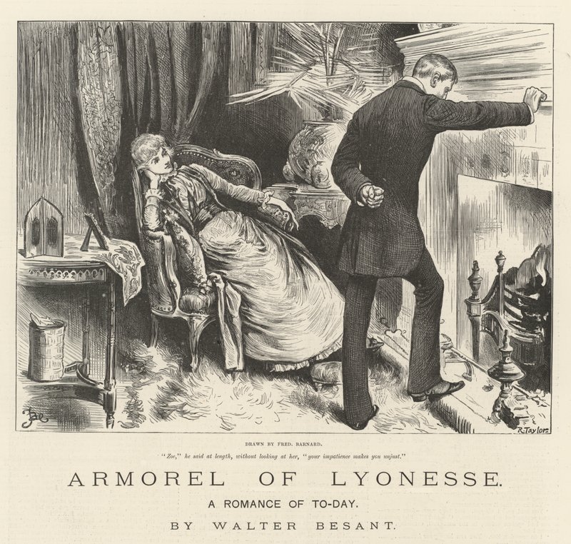 Armorel of Lyonesse, Romance of To-Day, Walter Besant od Frederick Barnard