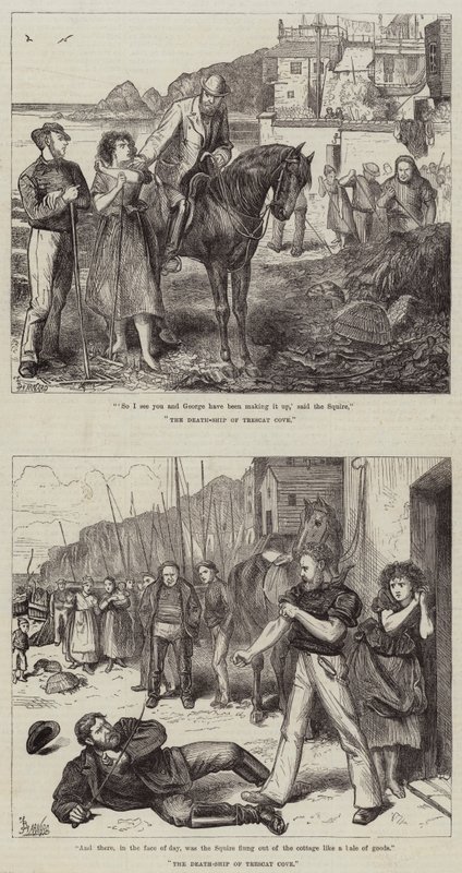 Ilustrace k lodi smrti v zátoce Trescat od Frederick Barnard