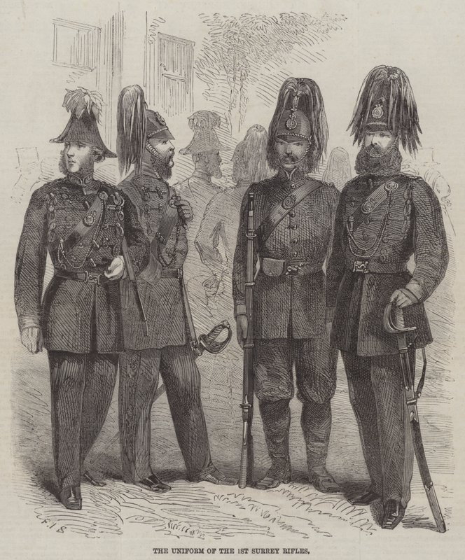 Uniforma 1st Surrey Rifles od Frederick John Skill