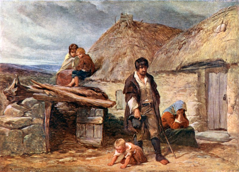 Irské vystěhování od Frederick (after) Goodall
