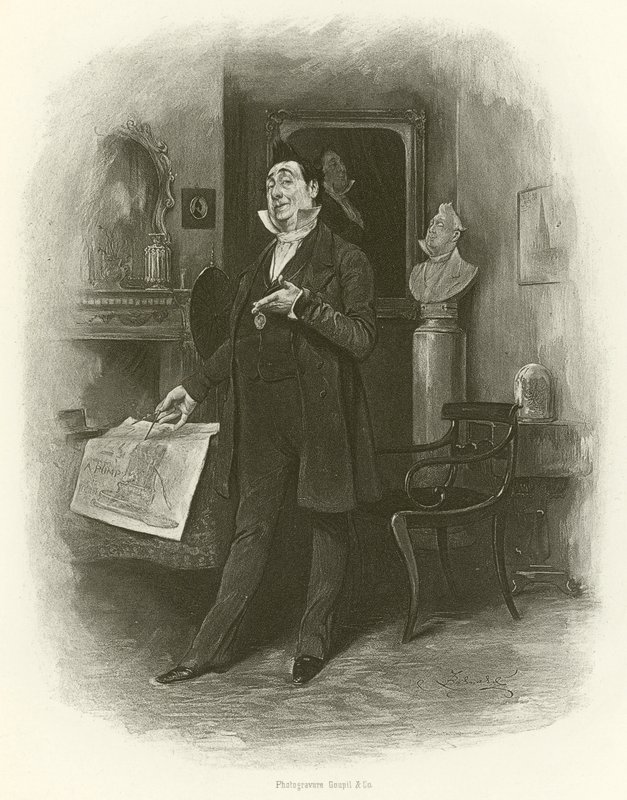 pan Pecksniff (hlubotisk) od Frederick Barnard