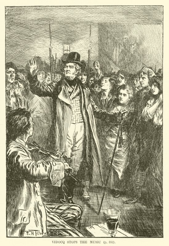 Vidocq zastaví hudbu (rytí) od Frederick Henry Townsend