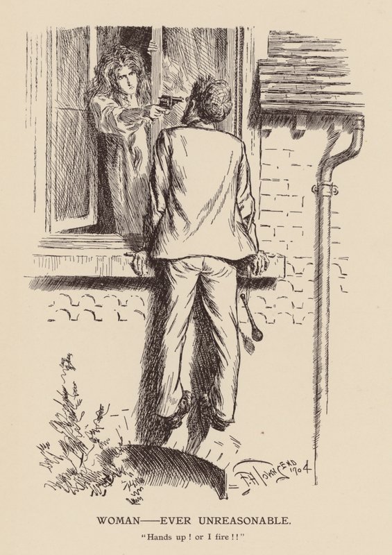 Žena - Ever Unreasonable (litografie) od Frederick Henry Townsend