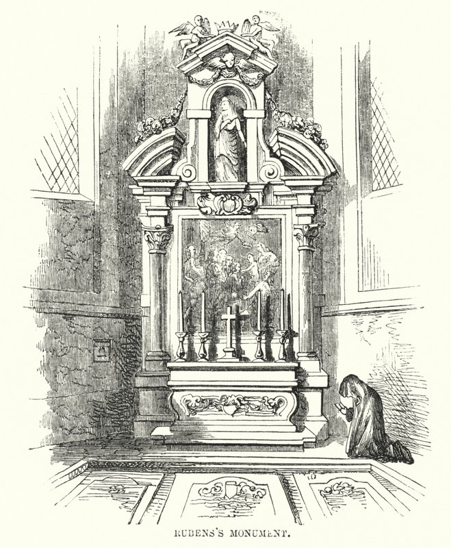 Rubensův pomník (rytina) od Frederick William Fairholt
