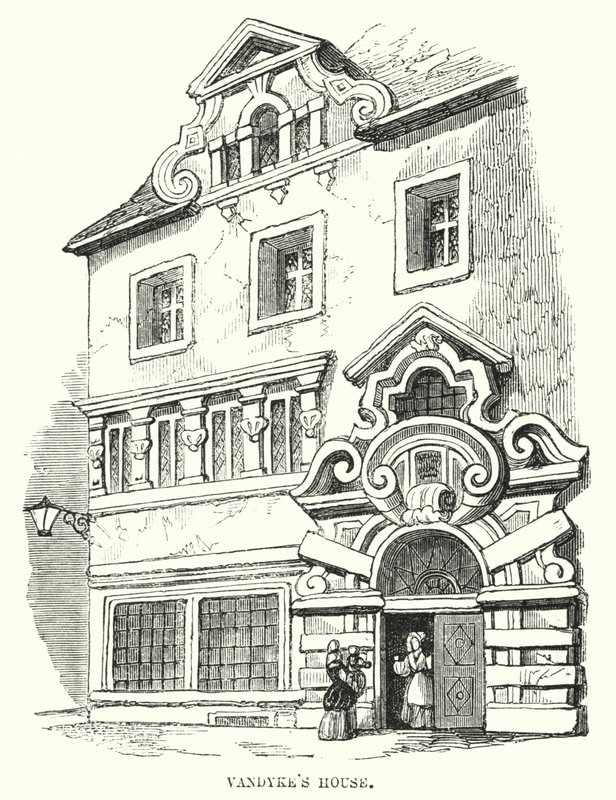 Vandykeův dům (rytina) od Frederick William Fairholt