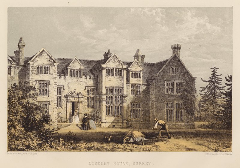 Loseley House, Surrey (akvatinta) od Frederick William Hulme
