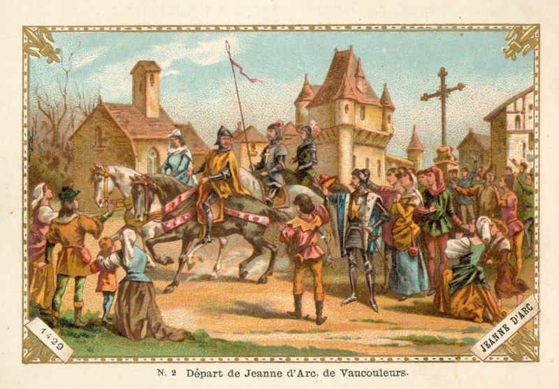 Odchod Johanky z Arku z Vaucouleurs, 1429 od French School