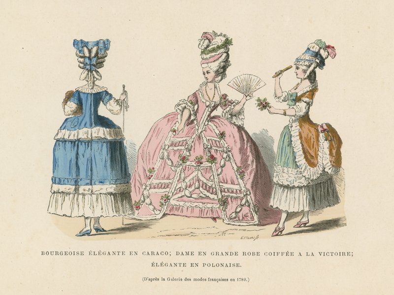 Francouzská dámská móda, 1780 od French School
