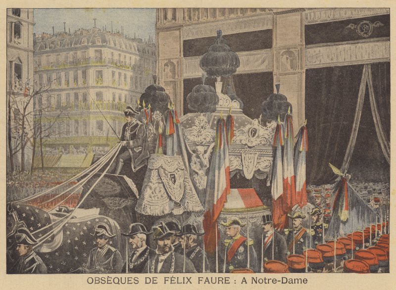 Pohřeb prezidenta Felixe Faureho v Notre Dame de Paris od French School