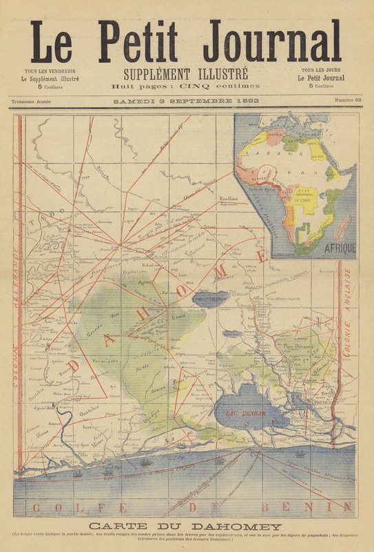 Mapa Dahomey od French School