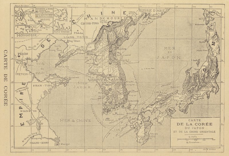 Mapa Koreje od French School