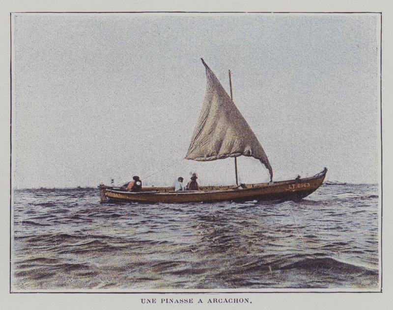Pinnace v Arcachonu, Francie (barevné foto) od French Photographer