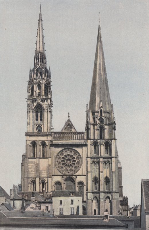 Chartres, katedrála Notre-Dame, fasáda O od French Photographer